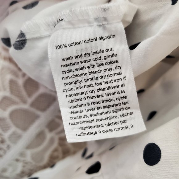 Tommy Hilfiger Polka Dot Top - Black and White - Long Sleeve - Lightweight71923 - Picture 7 of 11